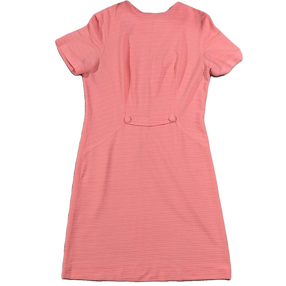George Small NY Vintage Salmon Pink Textured Fabric Mini Dress Preowned